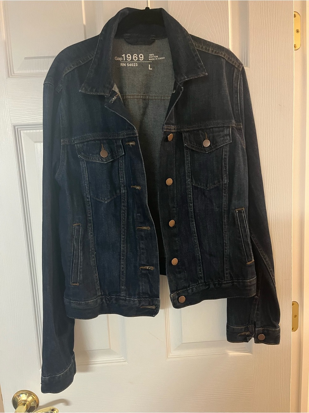 Women's Dark Blue Denim Jacket - Large